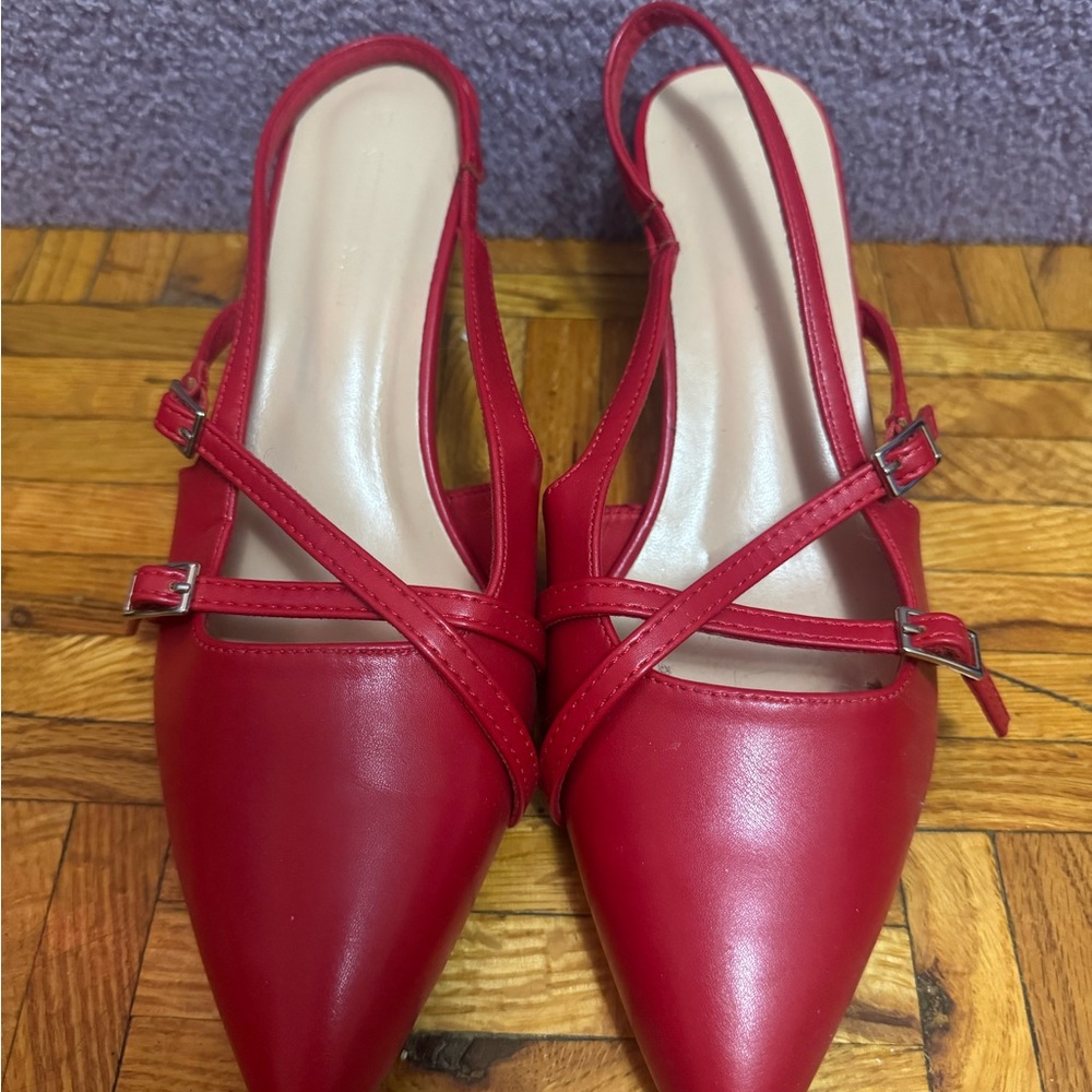 Urban Planet Scarlet Double Strap Heels